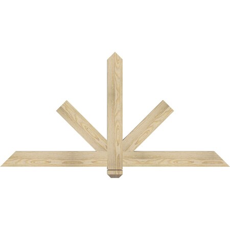 Ekena Millwork Kennewick Rough Sawn Timber Gable Bracket, Douglas Fir, 60"W x 30"H x 2"D x 4"F, 12/12 Pitch GBW060X30X0204KEN00RDF